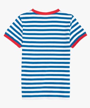 Tee-shirt garçon à rayures et inscriptions – LuluCastagnette vue3 - LULUCASTAGNETTE - GEMO