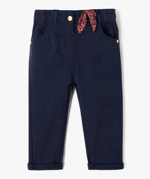 Pantalon bébé fille avec détail bandana à la taille - LuluCastagnette vue1 - LULUCASTAGNETTE - GEMO