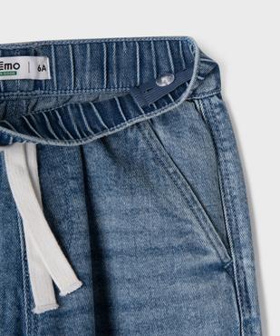 Jean jogger à coupe regular garçon vue2 - GEMO (ENFANT) - GEMO