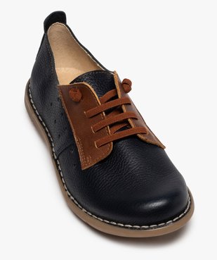 Derbies femme confort bicolores à lacets élastiques vue5 - GEMO (CASUAL) - GEMO