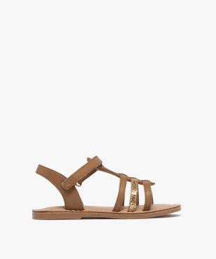 Sandales en cuir multibrides fille vue1 - TANEO - GEMO