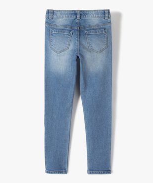 Jean fille stretch coupe Slim avec marques d'usure vue4 - GEMO C4G FILLE - GEMO