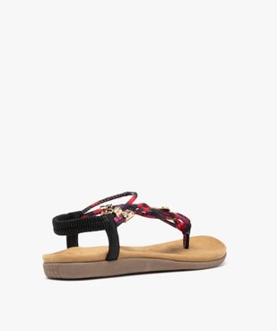 Sandales femme à entre-doigts et fines brides foulard vue10 - EMILIA ROSA - GEMO