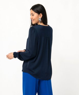 Blouse femme à manches longues avec col V vue5 - GEMO 4G FEMME - GEMO