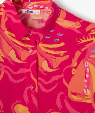 Chemise fille fluide et large à manches courtes vue2 - GEMO (JUNIOR) - GEMO