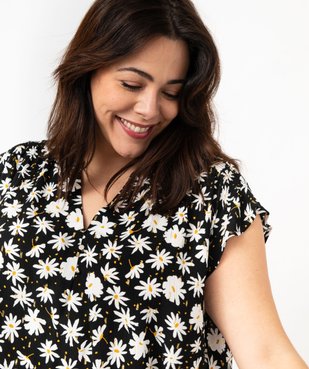 Blouse imprimée à manches courtes femme grande taille vue2 - GEMO (G TAILLE) - GEMO