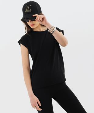 Tee-shirt à manches courtes et col rond femme vue10 - GEMO(FEMME PAP) - GEMO