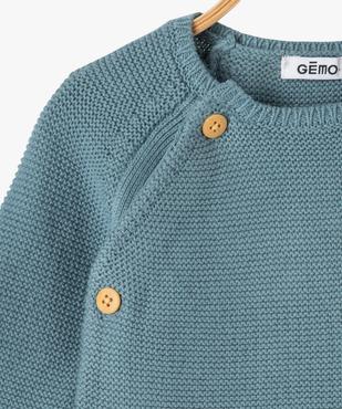 Gilet brassière bébé en maille fantaisie coloris uni vue2 - GEMO(BB COUCHE) - GEMO