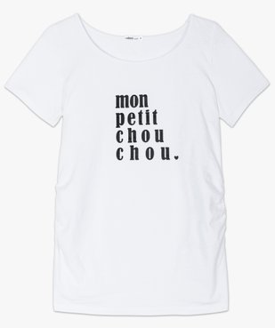 Tee-shirt de grossesse imprimé avec grand col rond vue4 - GEMO (MATER) - GEMO
