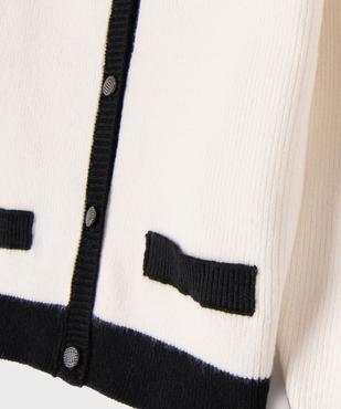 Gilet à col rond fille vue3 - GEMO (ENFANT) - GEMO