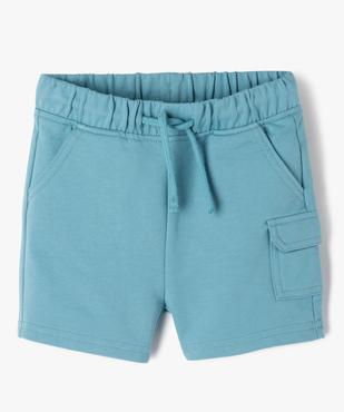 Bermuda en maille souple à poche cargo bébé garçon vue1 - GEMO(BEBE DEBT) - GEMO