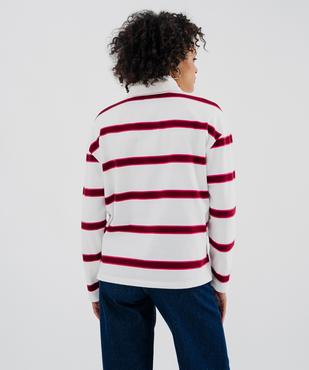 Polo manches longues à rayures homme vue4 - GEMO 4G FEMME - GEMO