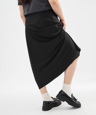 Jupe longue droite en satin femme grande taille vue3 - GEMO (G TAILLE) - GEMO