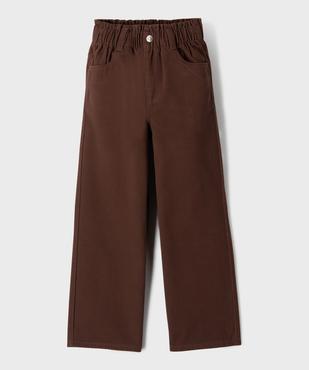 Pantalon straight en toile de coton taille ajustable fille vue1 - GEMO 4G FILLE - GEMO