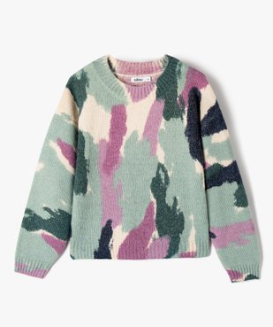 Pull fille en grosse maille imprimée vue1 - GEMO (ENFANT) - GEMO