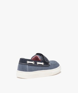 Chaussures bateau garçon en toile denim avec scratch vue4 - GEMO 4G GARCON - GEMO