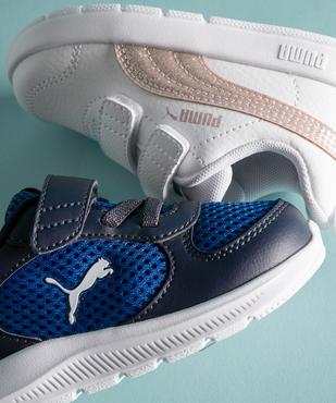 Baskets look running en mesh à scratch et lacets élastiques bébé garçon - Puma vue7 - PUMA - GEMO