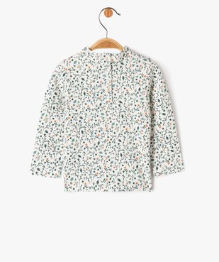 Tee-shirt manches longues à col montant imprimé fleuri bébé fille vue4 - GEMO(BEBE DEBT) - GEMO