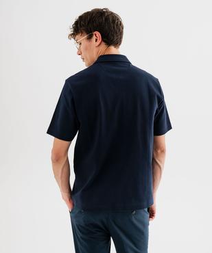 Polo manches courtes à col zippé homme vue3 - GEMO 4G HOMME - GEMO