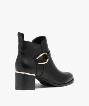 Boots femme unies à talon carré et bout amande vue4 - GEMO(URBAIN) - GEMO