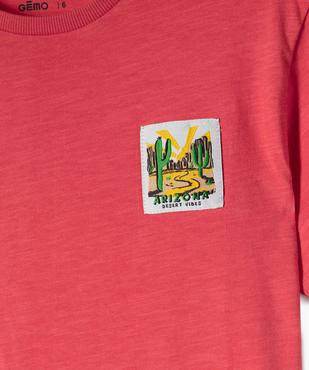 Tee-shirt manches courtes avec motif brodé Arizona garçon vue2 - GEMO (ENFANT) - GEMO