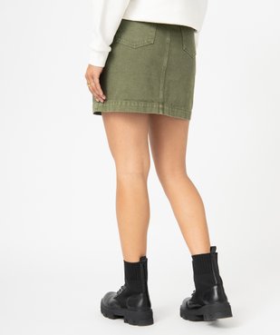 Jupe femme en toile de coton avec poches plaquées    vue3 - GEMO(FEMME PAP) - GEMO