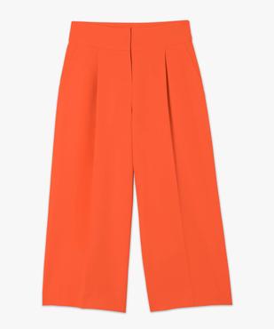 Pantacourt femme coupe large taille haute vue4 - GEMO(FEMME PAP) - GEMO