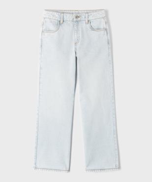 Jean loose délavé avec taille ajustable fille vue1 - GEMO (JUNIOR) - GEMO