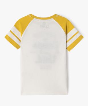 Tee-shirt manches courtes contrastantes avec motif patiné garçon - Camps United vue3 - CAMPS - GEMO