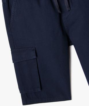 Bermuda cargo regular en coton avec taille ajustable garçon vue8 - GEMO (JUNIOR) - GEMO