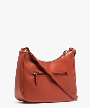 Sac besace femme souple avec jeu de matières vue2 - GEMO (ACCESS) - GEMO