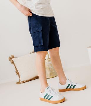 Bermuda cargo regular en coton avec taille ajustable garçon vue10 - GEMO (JUNIOR) - GEMO