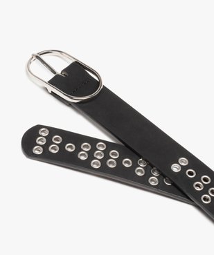 Ceinture femme avec œillets métalliques et boucle ovale vue2 - GEMO (ACCESS) - GEMO
