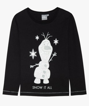 Tee-shirt fille avec motif pailleté - La Reine des Neiges vue1 - DISNEY PRINCESS - GEMO