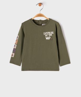 Ensemble 2 pièces salopette et tee-shirt manches longues bébé garçon vue3 - GEMO(BEBE DEBT) - GEMO