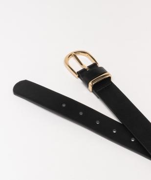 Ceinture lisse à boucle et passants en métal doré femme vue2 - GEMO (ACCESS) - GEMO