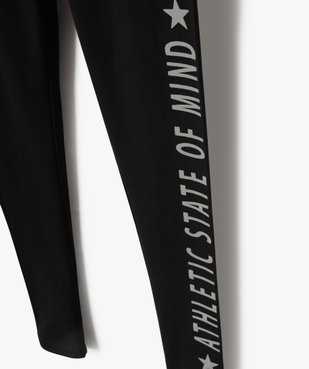 Leggings fille avec inscription sur la jambe vue2 - GEMO (JUNIOR) - GEMO
