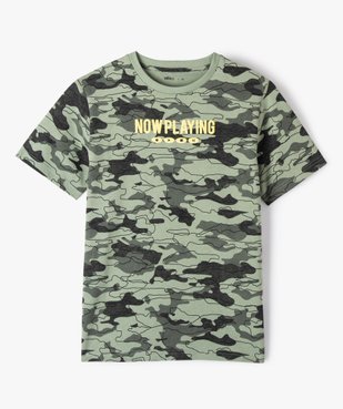 Tee-shirt garçon à manches courtes imprimé camouflage vue1 - GEMO (JUNIOR) - GEMO