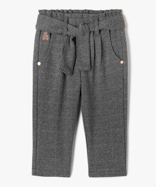 Pantalon en maille aspect flanelle bébé fille - LuluCastagnette vue1 - LULUCASTAGNETTE - GEMO