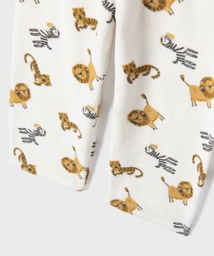 Pyjama 2 pièces en velours motifs félins bébé garçon vue3 - GEMO 4G BEBE - GEMO