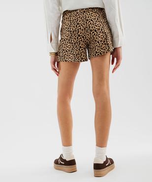 Short ample en maille French Terry à ceinture élastique femme vue3 - GEMO 4G FEMME - GEMO