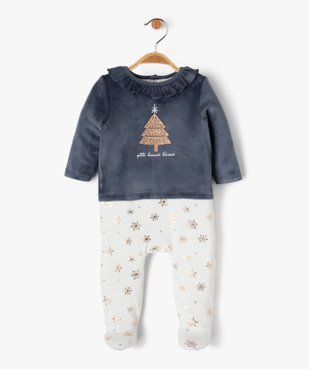 Pyjama velours spécial Noël bébé vue1 - GEMO(BB COUCHE) - GEMO