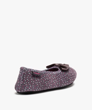Chaussons femme forme ballerine à pois - Isotoner vue4 - ISOTONER - GEMO