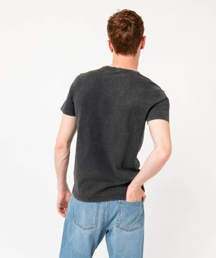 Tee-shirt manches courtes délavé et imprimé homme vue3 - GEMO (HOMME) - GEMO