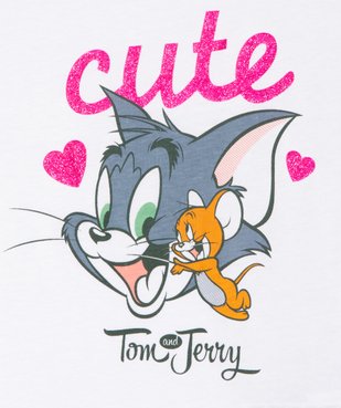 Tee-shirt fille imprimé paillettes - Tom & Jerry vue2 - TOM ET JERRY - GEMO