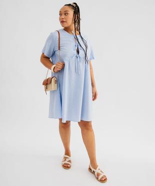 Robe à rayures en coton femme grande taille vue1 - GEMO (G TAILLE) - GEMO