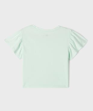 Tee-shirt manches courtes volantées fille vue3 - GEMO 4G FILLE - GEMO