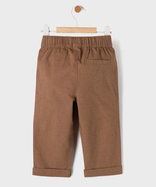 Pantalon en lin et coton avec taille ajustable bébé garçon vue3 - GEMO 4G BEBE - GEMO