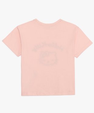 Tee-shirt court fille avec motif dessiné - Hello Kitty vue2 - HELLO KITTY - GEMO