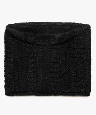 Snood fille en maille fantaisie pailletée et doublure chaude vue1 - GEMO (JUNIOR) - GEMO